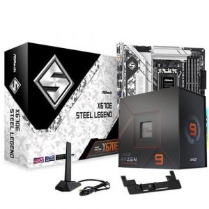 AMD Ryzen 9 7900X Desktop Processor 100-100000589WOF   ASRock X670E Steel Legend Motherboard