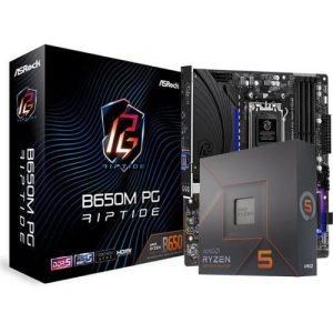 AMD Ryzen 5 7600X Desktop Processor 100-100000593WOF   ASRock B650M PG Riptide Motherboard