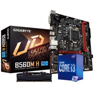 Intel i3-10105F Processor   Gigabyte B560M H Motherboard   G.SKILL Ripjaws V 8GB 3200MHz Memory