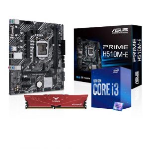 Intel i3-10105F Processor   ASUS Prime H510M-E Motherboard   Team Group 8GB 3200MHz Memory