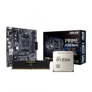 AMD Ryzen 3 3200G OEM Processor   ASUS Prime A320M-K Motherboard   Corsair Vengeance LPX 8GB (8GBx1) Memory