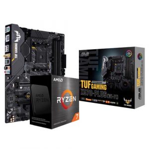 AMD Ryzen 7 5800X Desktop Processor (8 Cores/16 Threads/3.8GHz)   ASUS TUF GAMING X570-PLUS AMD X570 (WI-FI) ATX Gaming Motherboard