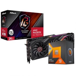 AMD Ryzen 9 7950X3D Gaming Processor 100-100000908WOF   Asrock AMD Radeon RX 7900 XTX Phantom Gaming 24GB OC Graphic Card RX7900XTX PG 24GO