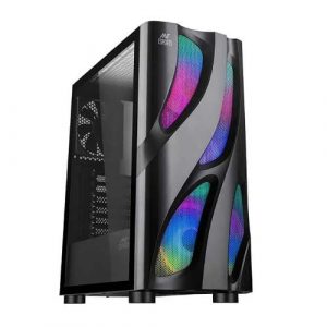 ANT ESPORTS ICE-320TG ARGB (ATX) MID TOWER CABINET WITH TEMPERED GLASS SIDE PANEL (BLACK)