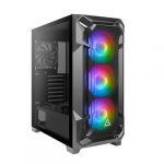 ANTEC DF600 FLUX ARGB (ATX) MID TOWER CABINET WITH TEMPERED GLASS SIDE PANEL AND ARGB CONTROLLER (BLACK)