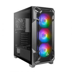 ANTEC DF600 FLUX ARGB (ATX) MID TOWER CABINET WITH TEMPERED GLASS SIDE PANEL AND ARGB CONTROLLER (BLACK)