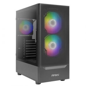 ANTEC NX410 (ATX) MID TOWER CABINET WITH TEMPERED GLASS SIDE PANEL (BLACK)