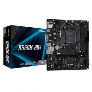 ASRock B550M-HDV Motherboard (AMD Socket AM4/3rd Gen Ryzen Series CPU/Max 64GB DDR4 4600MHz Memory)