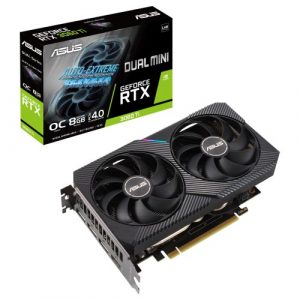 ASUS DUAL GeForce RTX 3060 Ti V2 MINI OC Edition 8GB GDDR6 with LHR Graphic Card DUAL-RTX3060TI-O8G-MINI-V2