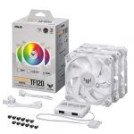 ASUS TUF Gaming TF120 ARGB Fan - Triple Fan Kit with ARGB Controller (White)