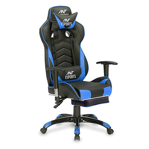 Ant Esports Infinity Plus 2D Blue & Black Gaming Chair (Adjustable Armrest,  Headrest and Lumbar Support)