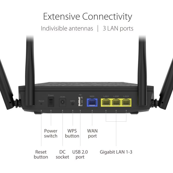 ASUS RT-AX53U (AX1800) Dual Band WiFi 6 Extendable Router