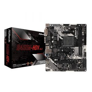 Asrock B450M-HDV R4.0 AMD B450 Micro ATX Motherboard