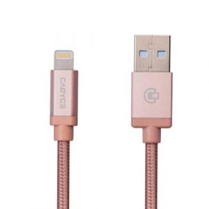 Cadyce Cotton Braided lightning Cable - Rose 1.2mts CA-ULCR(1.2)