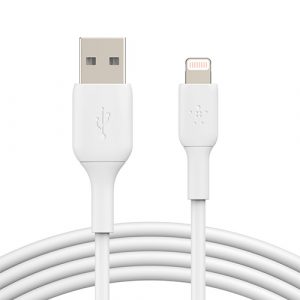 Belkin Lightning to USB-A Cable (2m / 6.6ft, White) CAA001bt2MWH