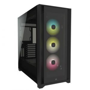 Corsair iCUE 5000X RGB Tempered Glass Mid-Tower ATX Black PC Smart Cabinet CC-9011212-WW
