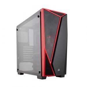 Corsair Carbide Series SPEC-04 Tempered Glass Mid-Tower Gaming Cabinet (Black/Red) CC-9011117-WW