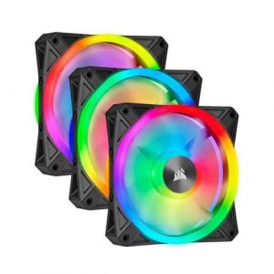 Corsair ICUE QL120 RGB 120mm PWM RGB Cabinet Fan With Lighting Node Core (Triple Pack) CO-9050098-WW