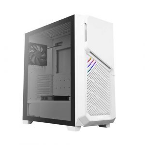 ANTEC DARK PHANTOM DP502 FLUX WHITE (ATX) MID TOWER CABINET WITH TEMPERED GLASS SIDE PANEL