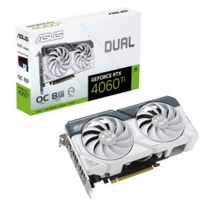 ASUS Dual GeForce RTX 4060 Ti White OC Edition 8GB GDDR6 Graphic Card