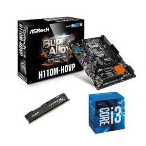 ASRock H110M-HDVP   Intel Core i3-6098P Processor   Kingston HyperX FURY 8GB 2666MHz DDR4 RAM