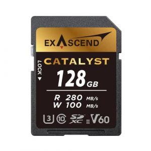 Exascend 128GB Catalyst UHS-II SDXC V60 Memory Card EX128GSDV60