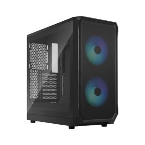 Fractal Design Focus 2 RGB Black TG Clear Tint Tempered Glass Side Panel Mid Tower Cabinet FD-C-FOC2A-03
