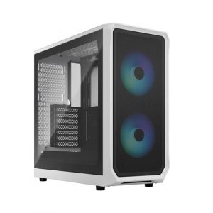 Fractal Design Focus 2 RGB White TG Clear Tint Tempered Glass Side Panel Mid Tower Cabinet FD-C-FOC2A-04