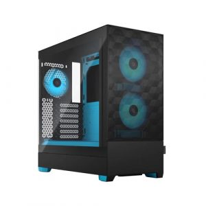 Fractal Design Pop Air RGB Cyan Core TG Clear Tint Tempered Glass Side Panel Mid Tower Cabinet FD-C-POR1A-02