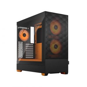 Fractal Design Pop Air RGB Orange Core TG Clear Tint Tempered Glass Side Panel Mid Tower Cabinet FD-C-POR1A-05