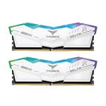 TeamGroup T-Force Delta RGB 64GB (32GBx2) DDR5 5200MHz White Memory FF4D564G5200HC40CDC01