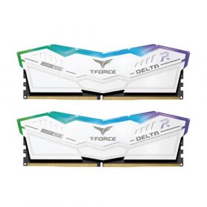 TeamGroup T-Force Delta RGB 64GB (32GBx2) DDR5 5200MHz White Memory FF4D564G5200HC40CDC01