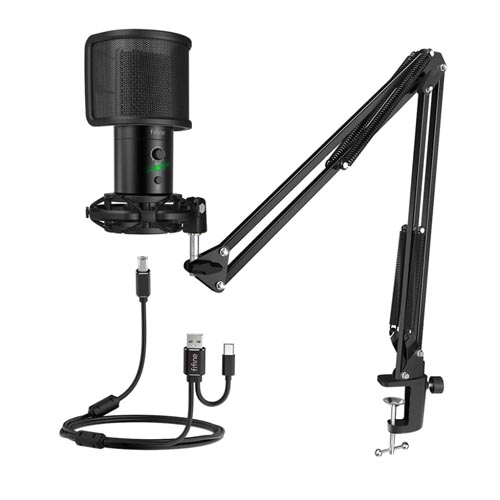  FIFINE Podcast Microphone Kit-USB PC Computer