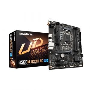 Gigabyte B560M DS3H AC (WI-FI) Motherboard (INTEL Socket 1200/11TH AND 10TH Generation CORE Series CPU/MAX 128GB DDR4 5333MHZ MEMORY)