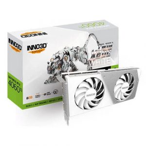 Inno3D GeForce RTX 4060 Ti 8GB TWIN X2 GDDR6 Graphic Card White N406T2-08D6X-171153W