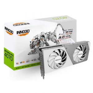 Inno3D GeForce RTX 4070 Twin X2 OC White 12GB GDDR6X Graphics Card N40702-126XX-185252W