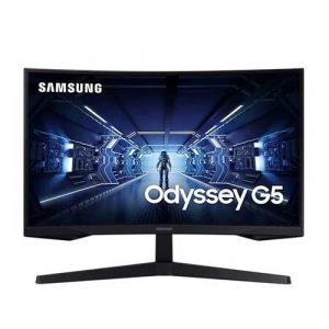 SAMSUNG ODYSSEY G5 27 INCH CURVED GAMING MONITOR (1000R CURVED, AMD FREESYNC, 1MS RESPONSE TIME, 144HZ REFRESH RATE, FLICKER FREE, WQHD VA PANEL, HDMI, DISPLAY PORT)  LC27G55TQWWXXL