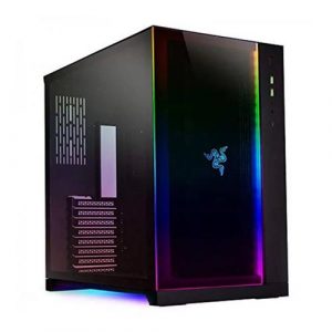 Lian Li PC-O11 Dynamic Razer Edition (E-ATX) Mid Tower Cabinet  With Tempered Glass Side Panel (Black) G99-O11DX-40-IN