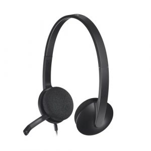 Logitech H340 USB Wired Headphone with Noise Cancelling and Rotatable Mic