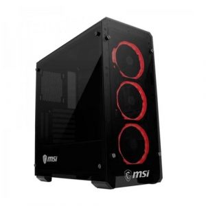 MSI MAG PYLON (ATX) MID TOWER CABINET – WITH TEMPERED GLASS SIDE PANEL (BLACK)