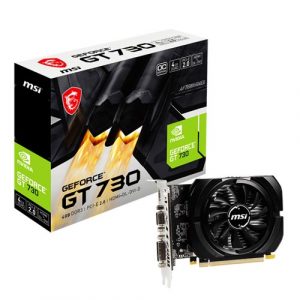 MSI NVIDIA GeForce GT 730 2GB Graphic Card N730K-2GD3H/LPV1