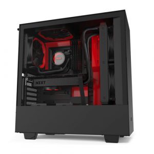 NZXT H Series H510i Black/RED Tempered Glass ATX Mid Tower Case CA-H510i-BR