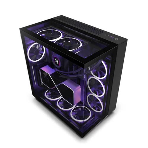 Nzxt H7 Elite (ATX) Mid Tower Cabinet with Tempered Glass Side Panel a