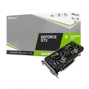 PNY GeForce GTX 1660 SUPER 6GB Dual Fan Graphic Card VCG16606SDFPPB1