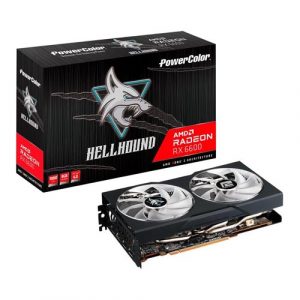 PowerColor Hellhound Radeon RX 6600 8GB GDDR6 Graphic Card AXRX 6600 8GBD6-3DHL