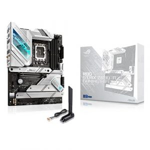 ASUS ROG Strix Z690-A Gaming WiFi D4 Intel LGA 1700 ATX Gaming Motherboard, 16 1 power stages, OptiMem III, PCIe 5.0, WiFi 6, 2.5 Gb lan, four M.2 with M.2 heatsinks, and PCIe Slot Q-Release, Aura Sync