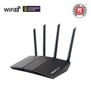 ASUS RT-AX55 (AX1800) Dual Band WiFi 6 Extendable Router
