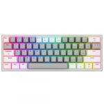 Redragon Fizz Pro K616 – 60% Wired 2.4GHz BT Mechanical Keyboard Grey And White (Red Switch)