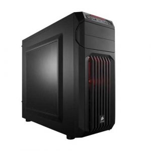 Corsair Carbide Series SPEC 01 Red LED Mid Tower Gaming Cabinet with Free Corsair ML120, 120mm Premium Magnetic Levitation Fan