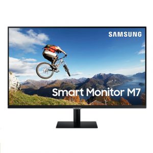 Samsung 32″ Smart Monitor With Mobile Connectivity LS32AM700UWXXL Black